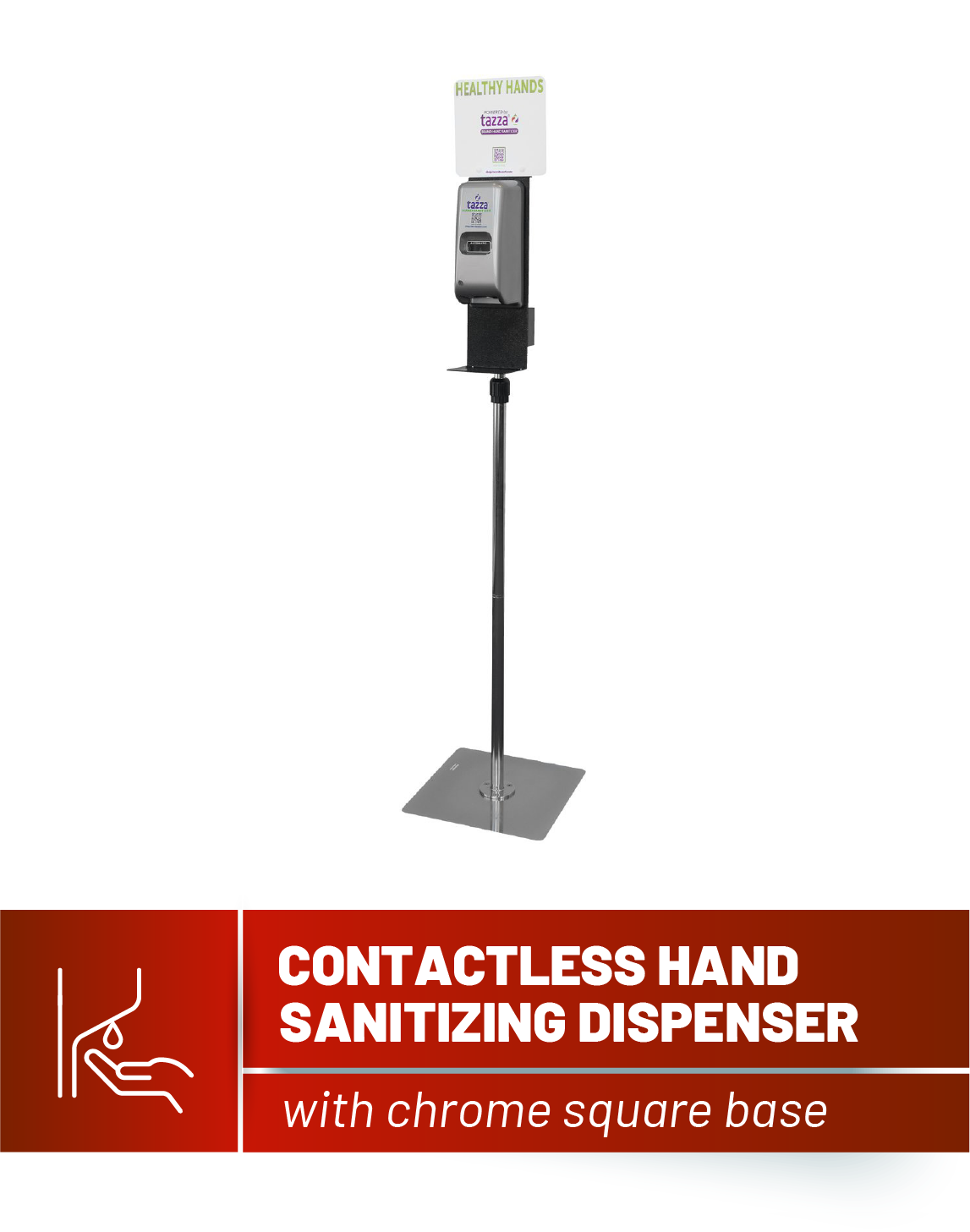 Contactless Hand Sanitizer Station - Free Standing Auto Dispenser