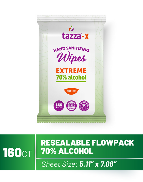 160ct Alcohol-Based Hand Sanitizing Wipes - 30 Packs per Case