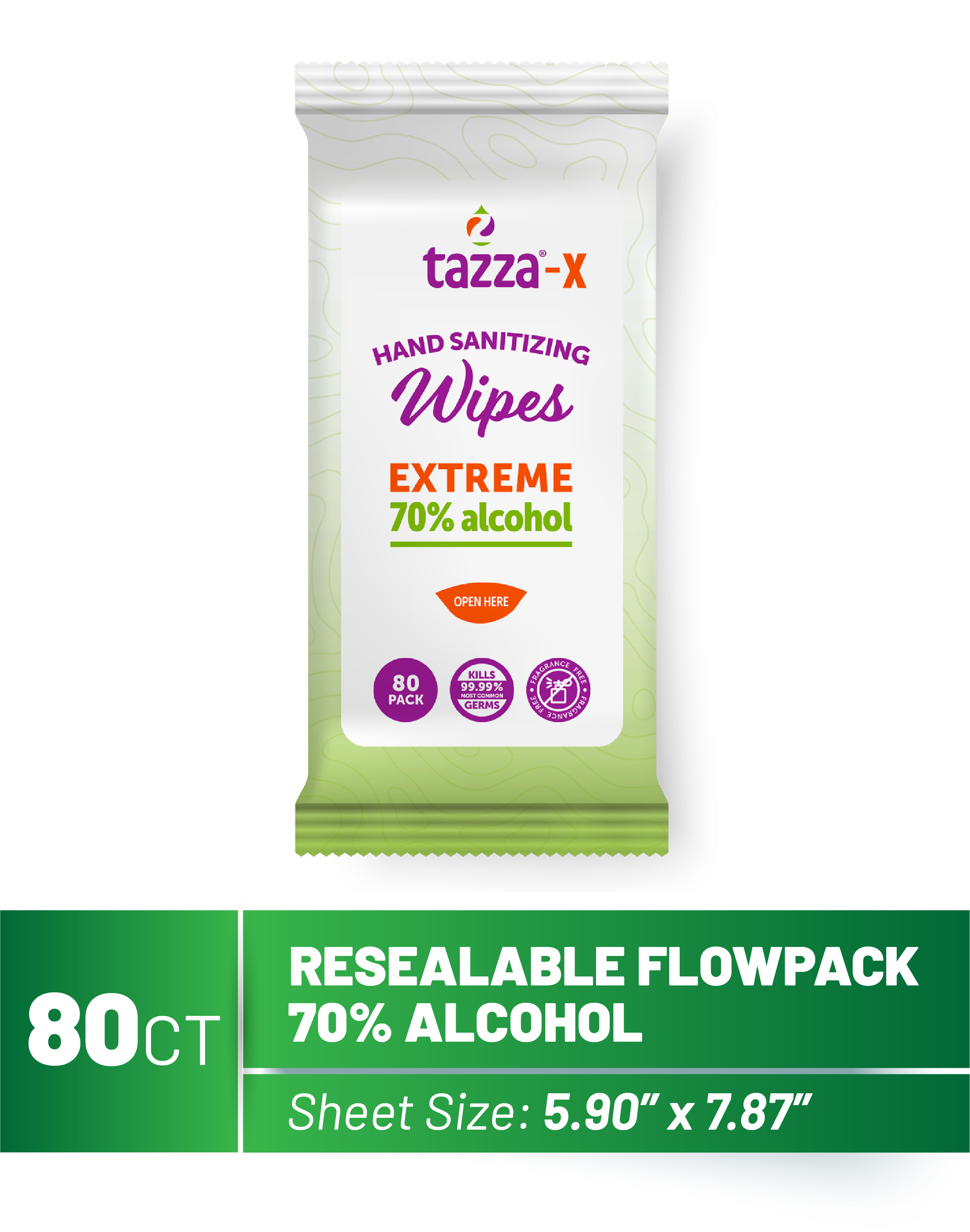 80ct Alcohol-Based Hand Sanitizing Wipes - 30 Packs per Case