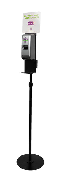 angled view of Terra boost Touchless Hand Sanitizer Dispenser With Stand