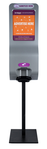Front view Luxury Manual Hand Sanitizer Stand And Dispenser - Terraboost
