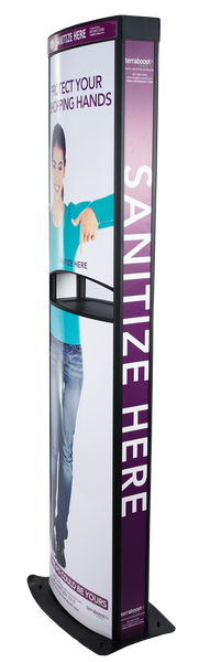 Side view Optima® Free Standing Hand Sanitizer Dispenser