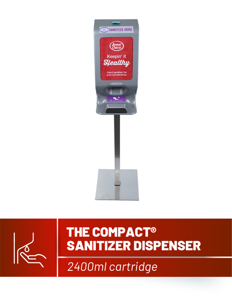 Terraboost Touch Free Hand Sanitizer Dispenser with Tazza Hand Sanitizer