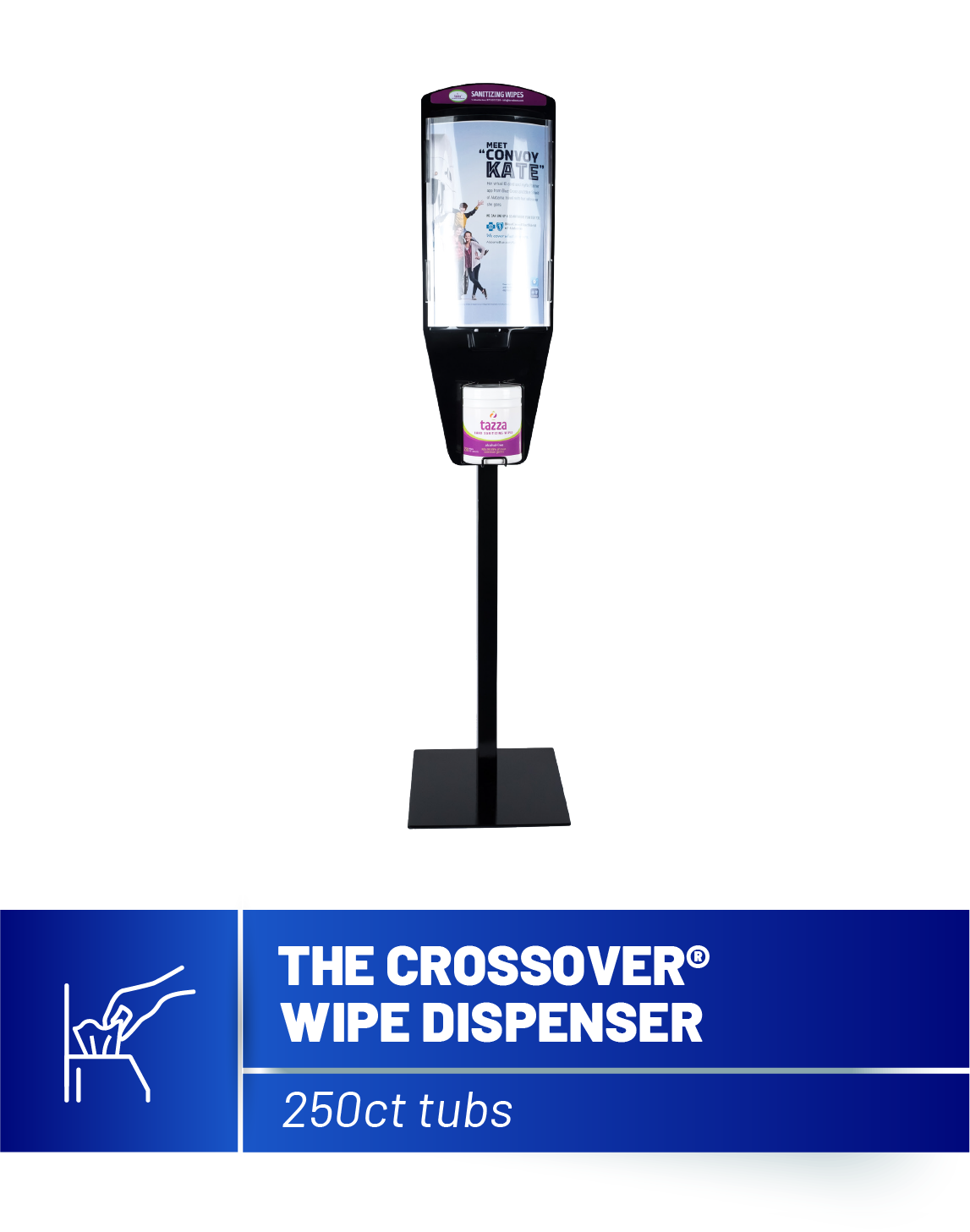 The Crossover Sanitizing Wipe Stand (With Base & Pole Set)