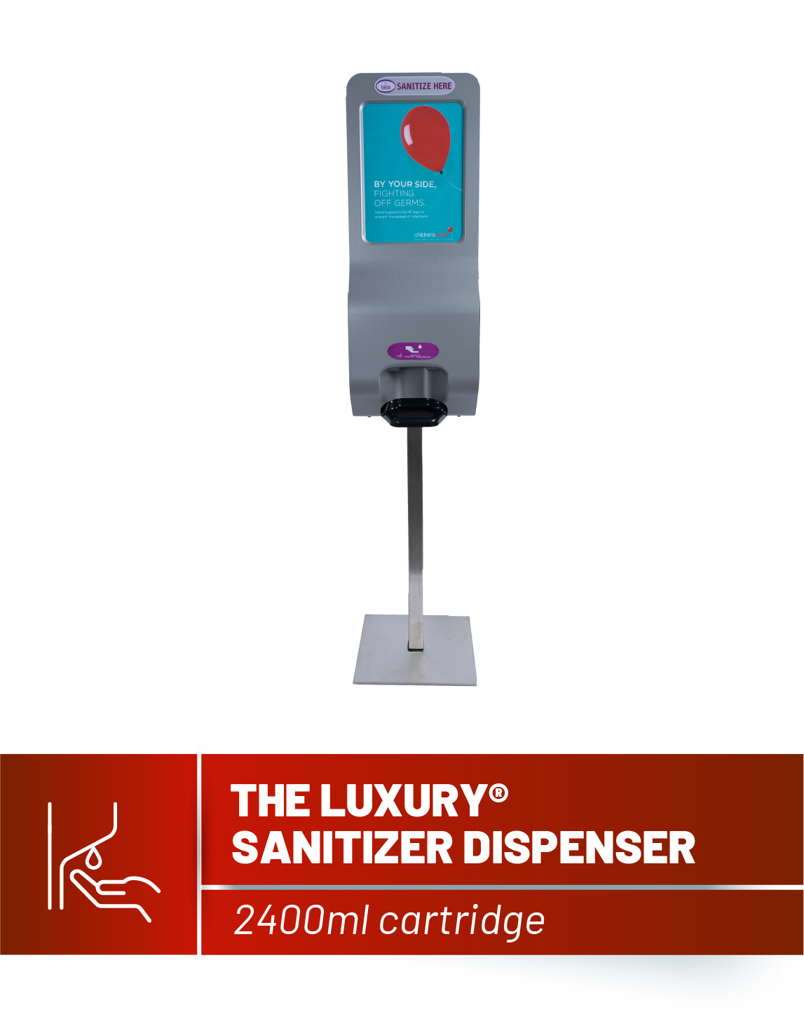 Luxury Manual Hand Sanitizer Stand And Dispenser - Terraboost