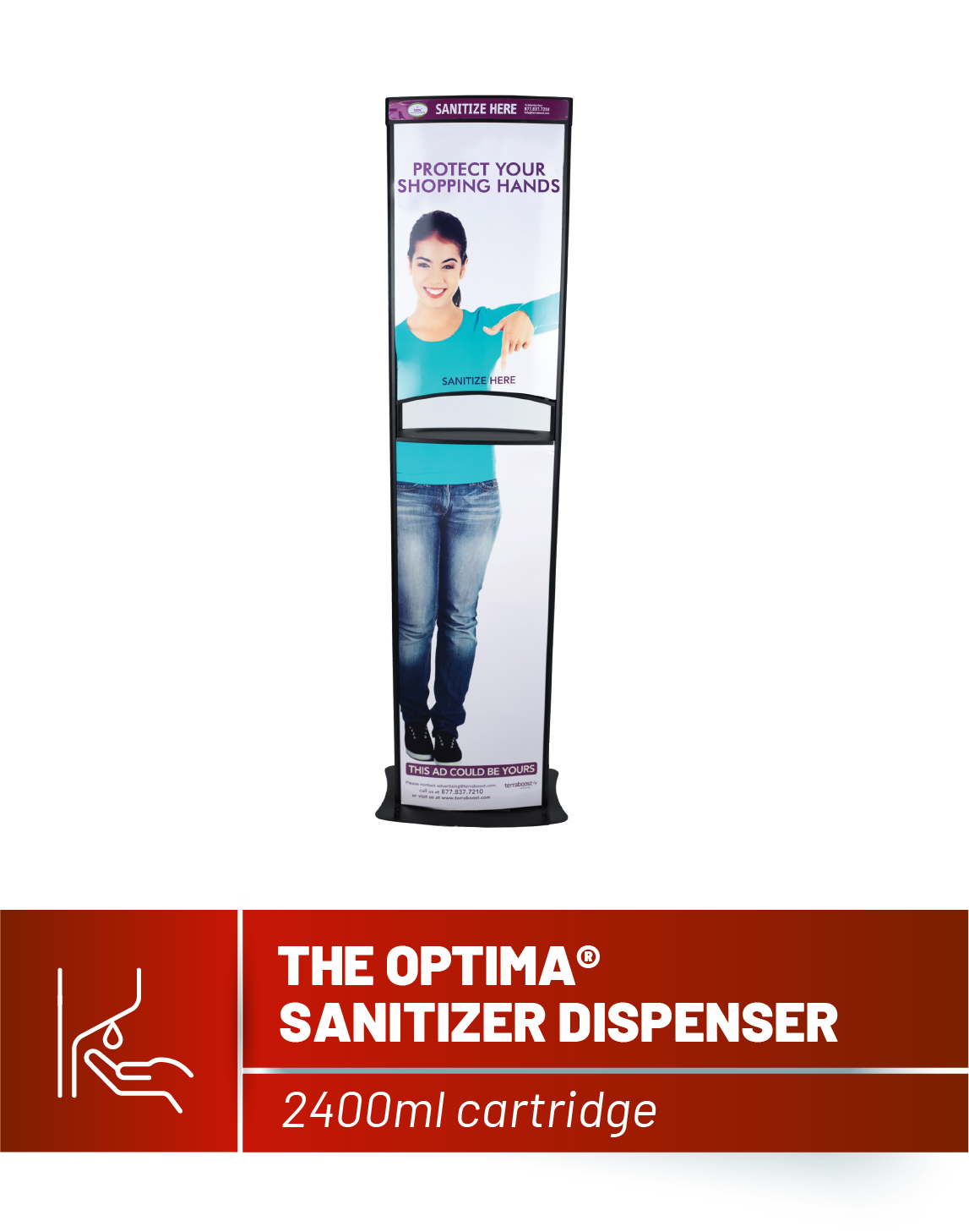 Optima® Free Standing Hand Sanitizer Dispenser