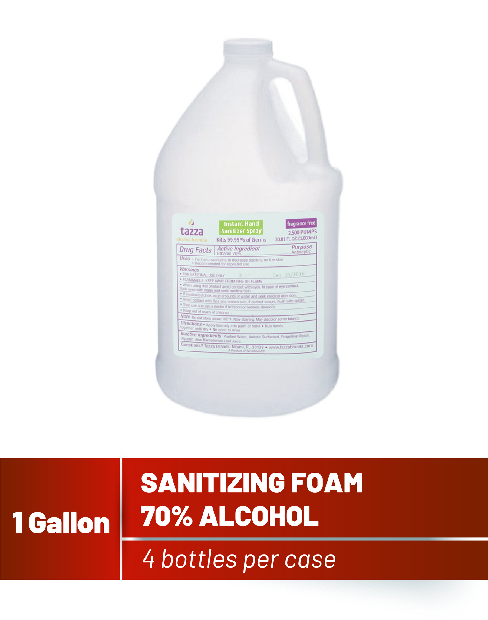 Alcohol-Based Hand Sanitizing Foam - 4 bottles per case, 1 Foam Pump