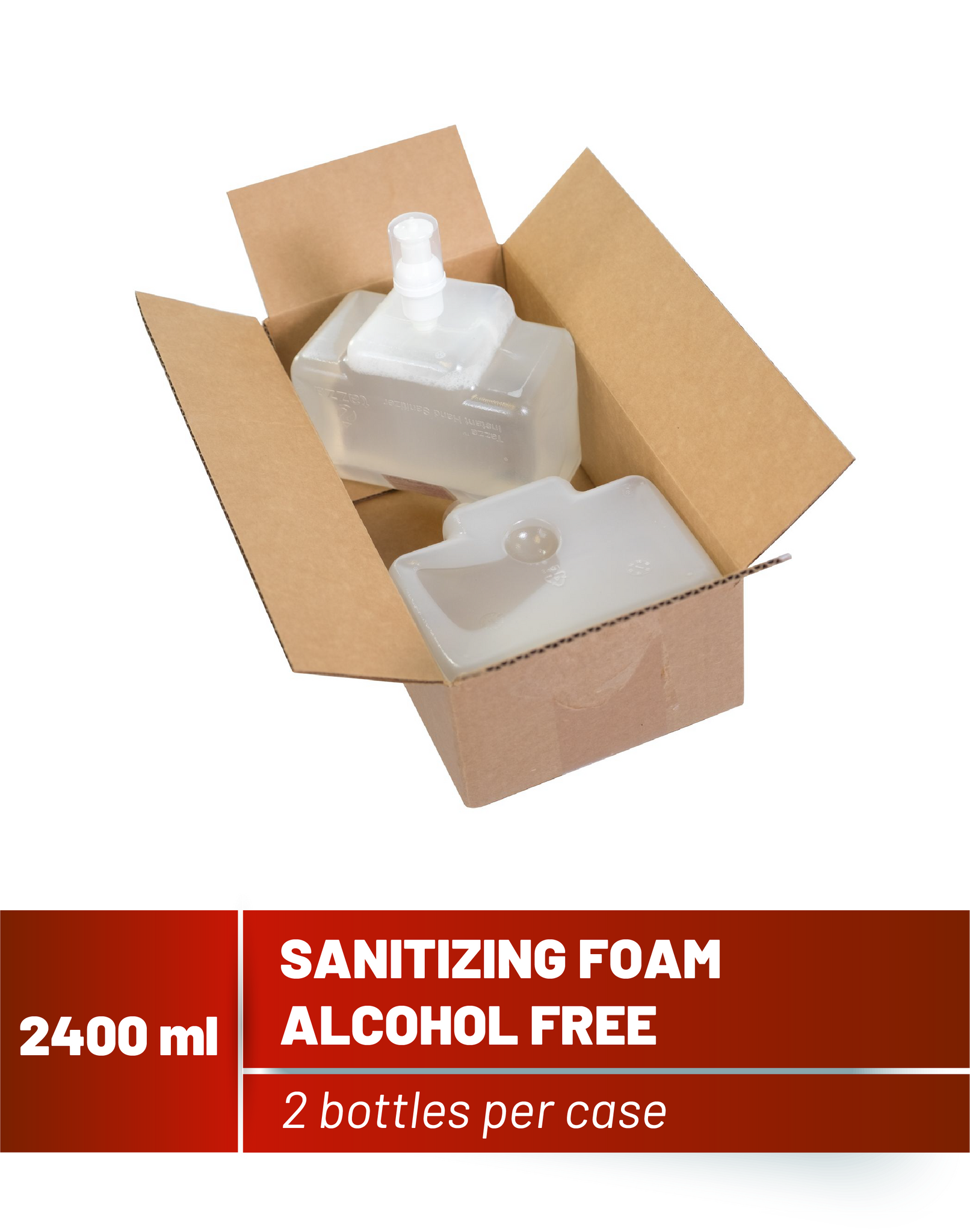 2400mL Alcohol-Free Hand Sanitizing Foam- 2 Bottles per Case