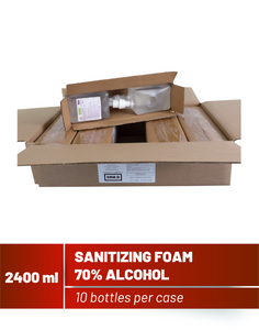 2400mL Alcohol-Based Hand Sanitizing Foam - 10 Bottles per Case