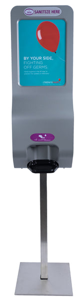 front view Luxury Automatic Hand Sanitizer Dispenser Stand (With base & pole set)
